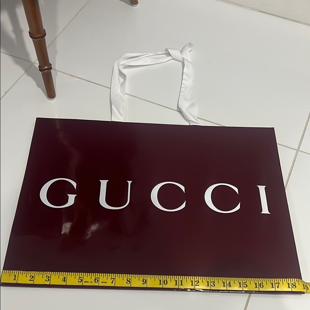 Gucci Burgundy Shopping Bag
